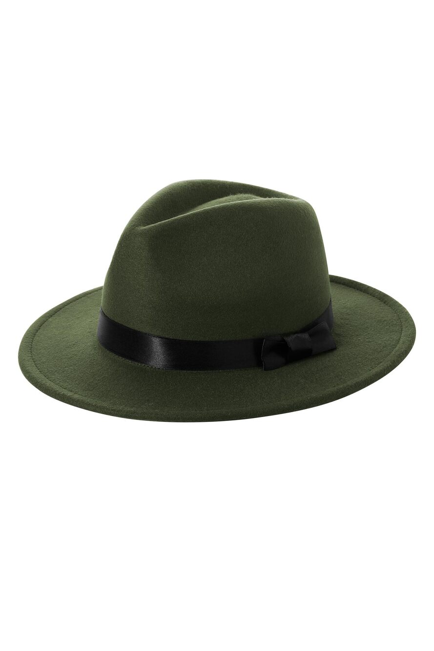 5577 1920s Fedora Hat Gatsby Wide Brim Fedora Hat Felt Panama Cap with Band